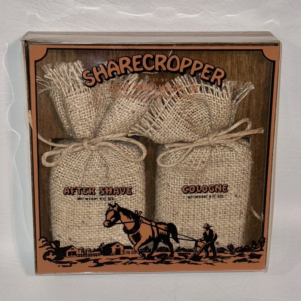 Estate Vintage Rare Sharecropper Cologne and  Aftershave 4 Fl Oz. DISCONTINUED